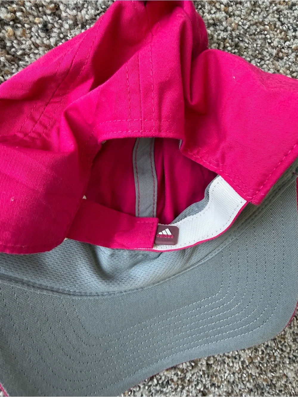 Adidas Climalite Hot Pink Baseball Cap White Logo Adjustable Sport Golf Hat